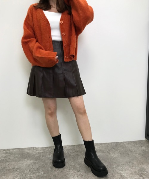 INGNI（イング）の「モヘアタッチショート丈／カーディガン（カーディガン/ボレロ・レディース・パープル/オレンジ/グリーン/ブラック/ブルー・M）」の11枚目の写真