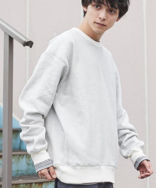 coen(コーエン)の「ヘビーウェイト裏起毛クルーネックスウェット(スウェット・メンズ・レッド/グレー/ケリー/コバルトブルー・L/M/S/XL)」の2枚目の写真