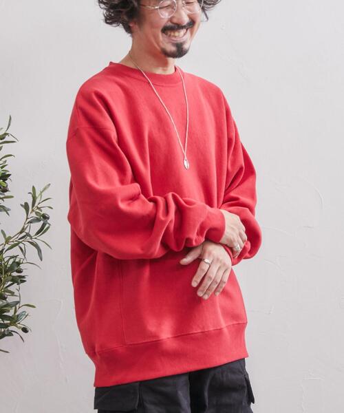 coen(コーエン)の「ヘビーウェイト裏起毛クルーネックスウェット(スウェット・メンズ・レッド/グレー/ケリー/コバルトブルー・L/M/S/XL)」の1枚目の写真