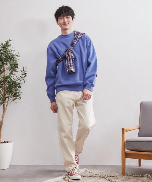 coen(コーエン)の「ヘビーウェイト裏起毛クルーネックスウェット(スウェット・メンズ・レッド/グレー/ケリー/コバルトブルー・L/M/S/XL)」の13枚目の写真