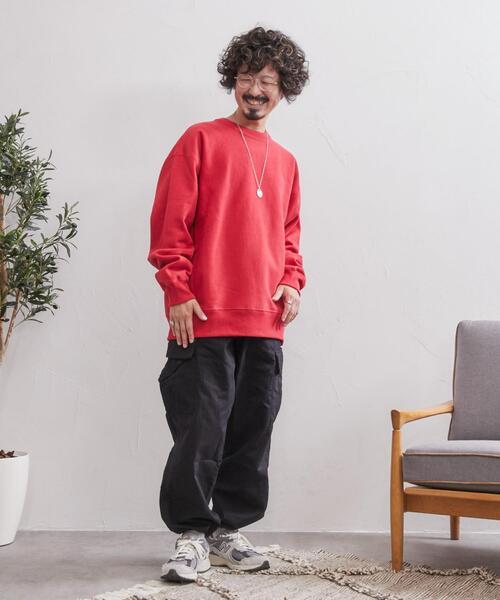 coen(コーエン)の「ヘビーウェイト裏起毛クルーネックスウェット(スウェット・メンズ・レッド/グレー/ケリー/コバルトブルー・L/M/S/XL)」の17枚目の写真
