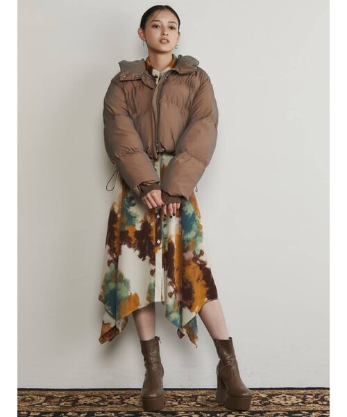 MURUA(ムルーア)の「【WEB限定 ITEM】アートプリントシャツワンピース(ワンピース・レディース・パープル/カーキ・FREE)」の5枚目の写真