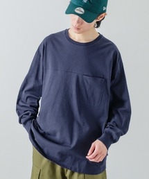 USコットン 無地 オーバーサイズ フットボール 長袖Tシャツ