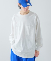 USコットン 無地 オーバーサイズ フットボール 長袖Tシャツ