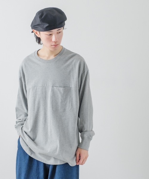 improves(インプローブス)の「USコットン 無地 オーバーサイズ フットボール 長袖Tシャツ(Tシャツ/カットソー・メンズ・ネイビー/オフホワイト/杢グレー/ダークグリーン/ブラック/ベージュ・MEDIUM/X-LARGE/LARGE)」の17枚目の写真