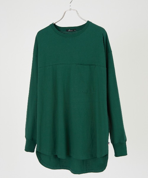 improves(インプローブス)の「USコットン 無地 オーバーサイズ フットボール 長袖Tシャツ(Tシャツ/カットソー・メンズ・ネイビー/オフホワイト/杢グレー/ダークグリーン/ブラック/ベージュ・MEDIUM/X-LARGE/LARGE)」の15枚目の写真