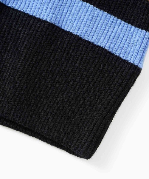 X-girl（エックスガール）の「PARTIAL STRIPE KNIT CARDIGAN（カーディガン/ボレロ・レディース・ブラック/グリーン/ベージュ・ONE SIZE）」の21枚目の写真