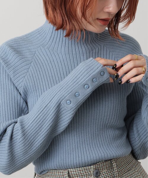 DOUBLE NAME(ダブルネーム)の「抗菌防臭アンチピリングハイネックラグランニット(ニット/セーター・レディース・ブラック/サックスブルー/キャメル/キナリ・FREE)」の12枚目の写真