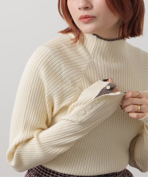 DOUBLE NAME(ダブルネーム)の「抗菌防臭アンチピリングハイネックラグランニット(ニット/セーター・レディース・ブラック/サックスブルー/キャメル/キナリ・FREE)」の18枚目の写真