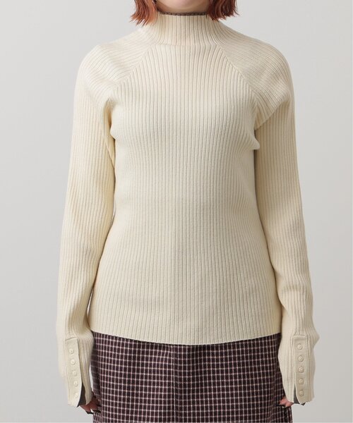 DOUBLE NAME(ダブルネーム)の「抗菌防臭アンチピリングハイネックラグランニット(ニット/セーター・レディース・ブラック/サックスブルー/キャメル/キナリ・FREE)」の19枚目の写真