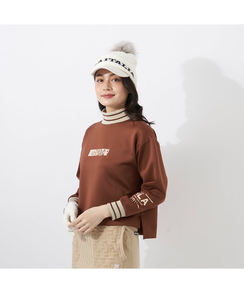 Fila Golf フィラ Golf フィラ ゴルフ プルオーバー レディース 長袖 ハイネック ダンボールニット 保温 レディース ダンボールニット セーター Golf フィラゴルフ 防寒 ニット セーター ブランド Fila のファッション 買収 の