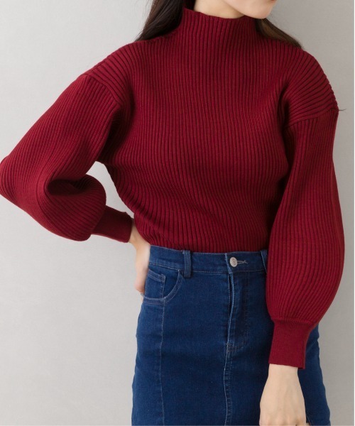 SpRay(スプレイ)の「ボリューム袖ボトルネックニット(ニット/セーター・レディース・ブラウン/ピンクベージュ/ダークグリーン/レッド系その他/ラベンダー/ブラック/アイボリー/オレンジ/ピンク/ブルー/ライトベージュ/イエロー/ライトオレンジ系/ライトブルー/ライトグリーン・FREE)」の13枚目の写真