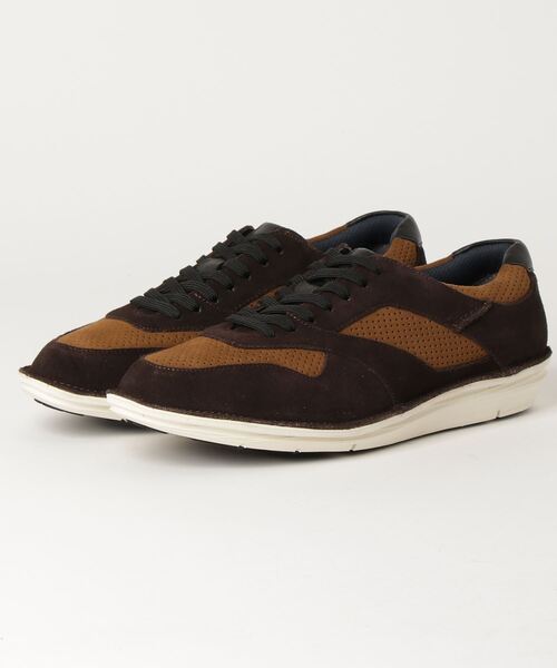 MODELLO（モデロ）の「MODELLO（モデロ) ベロアレザースニーカー DMA302（スニーカー・メンズ・ブラック×ブルー/ワイン系/ダークブラウン系・26cm/25.5cm/27cm/26.5cm/25cm）」の2枚目の写真