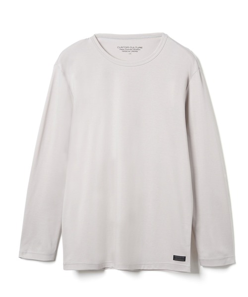CUSTOM CULTURE(カスタムカルチャー)の「【CUSTOM CULTURE】 コンパクトポンチ クルーネック ロングスリーブTee(Tシャツ/カットソー・メンズ・ブルー/ホワイト系1/ブラック/ボルドー/ベージュ系/ライトグレー・1/2/3)」の4枚目の写真