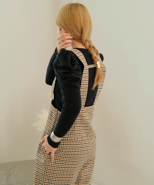 Bab(バブ)の「パワーショルダーニットトップス(ニット/セーター・レディース・ベージュ/モカ/ダークグリーン/ブラック・FREE)」の7枚目の写真