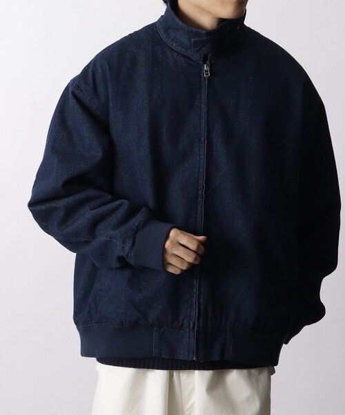 THE SHOP TK （ザ ショップ ティーケー ）の「◆チンストラップ付きハリントンJK／デニム／シャンブレー／ブラックウォッチ（デニムジャケット・メンズ・サンドベージュ/ネイビー/ダークグリーン系1・04/02/03）」の15枚目の写真