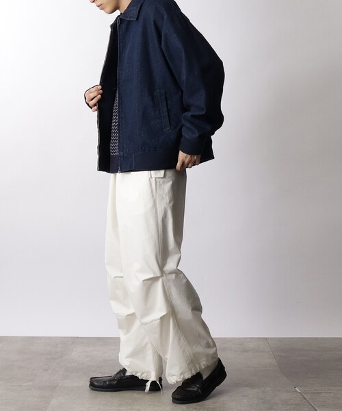 THE SHOP TK （ザ ショップ ティーケー ）の「◆チンストラップ付きハリントンJK／デニム／シャンブレー／ブラックウォッチ（デニムジャケット・メンズ・サンドベージュ/ネイビー/ダークグリーン系1・04/02/03）」の17枚目の写真