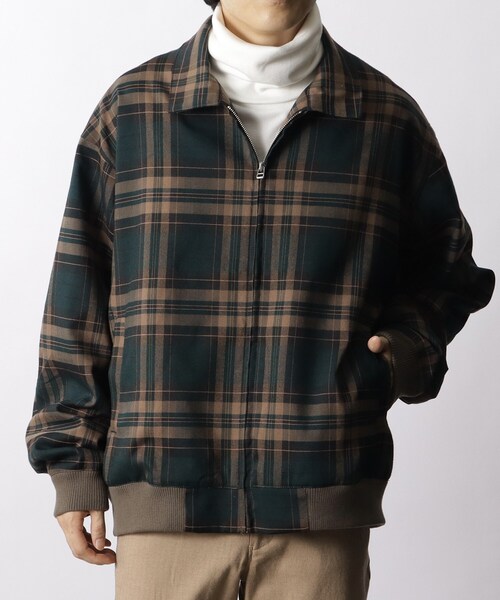 THE SHOP TK （ザ ショップ ティーケー ）の「◆チンストラップ付きハリントンJK／デニム／シャンブレー／ブラックウォッチ（デニムジャケット・メンズ・サンドベージュ/ネイビー/ダークグリーン系1・04/02/03）」の21枚目の写真