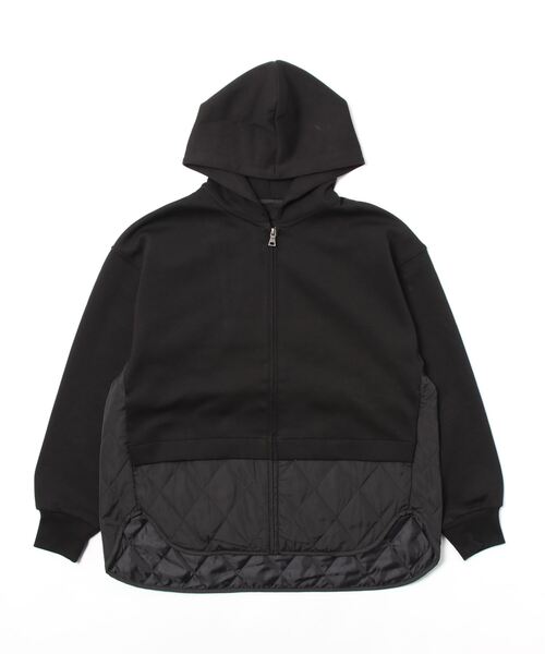 Q(キュー)の「キルトドッキングパーカーブルゾン(ブルゾン・レディース・ブラック/グレイッシュベージュ・MEDIUM)」の10枚目の写真