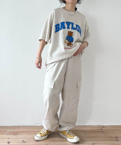 wee9s（ウィークス）の「2way cargo pants / オールシーズン履ける！ウエストゴム2wayカーゴパンツ（カーゴパンツ・レディース・カーキ/ブラック/アイボリー/ピンク/ベージュ/オレンジ・FREE）」の7枚目の写真