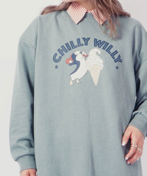 FUNALIVE（ファンアライブ）の「Chilly Willy/チリーウィリー ルームワンピース（ルームワンピース・レディース・スミクロ/ブラック系その他/グリーン系その他/ブルー系その他/モカ/ブルー/グリーン/ベージュ/オフホワイト・L/M）」の6枚目の写真