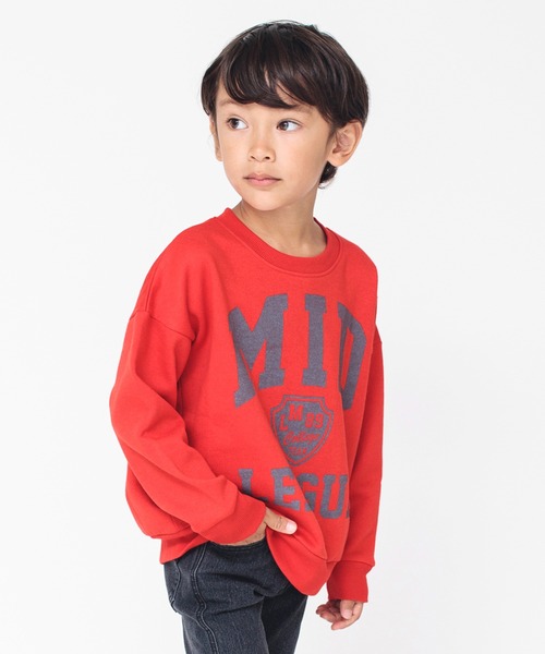 BRANSHES（ブランシェス）の「【bコレ】グラフィック裏起毛トレーナー（スウェット・キッズ・ネイビー/ブラウン/グレー/レッド/ブルー/グリーン/アイボリー/ブラック/ベージュ/ホワイト・90/100/110/120/130/140/150/160）」の10枚目の写真