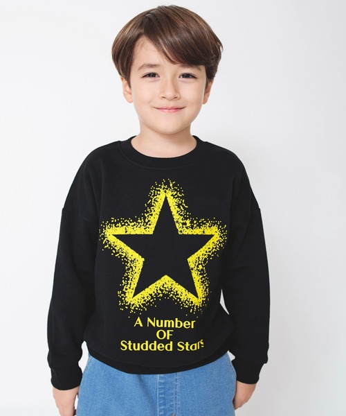 BRANSHES（ブランシェス）の「【bコレ】グラフィック裏起毛トレーナー（スウェット・キッズ・ネイビー/ブラウン/グレー/レッド/ブルー/グリーン/アイボリー/ブラック/ベージュ/ホワイト・90/100/110/120/130/140/150/160）」の4枚目の写真