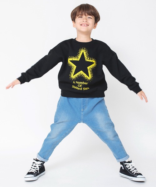 BRANSHES（ブランシェス）の「【bコレ】グラフィック裏起毛トレーナー（スウェット・キッズ・ネイビー/ブラウン/グレー/レッド/ブルー/グリーン/アイボリー/ブラック/ベージュ/ホワイト・90/100/110/120/130/140/150/160）」の13枚目の写真