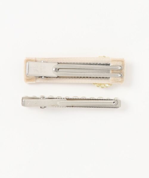 ammy.（エイミードット）の「【 ammy. / エイミードット 】 パール 付き カメオ風 ベロア ヘアピン（ヘアピン・レディース・アイボリー/ブラック/ブラック系その他/アイボリー系・FREE）」の6枚目の写真