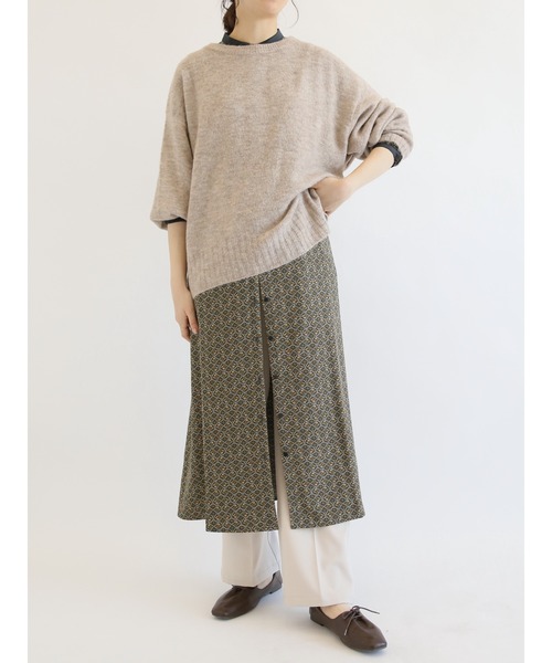 Samansa Mos2 blue（サマンサモスモスブルー）の「花柄ワンピース（ワンピース・レディース・ブルー/ブラック/ネイビー・ﾌﾘ-）」の12枚目の写真