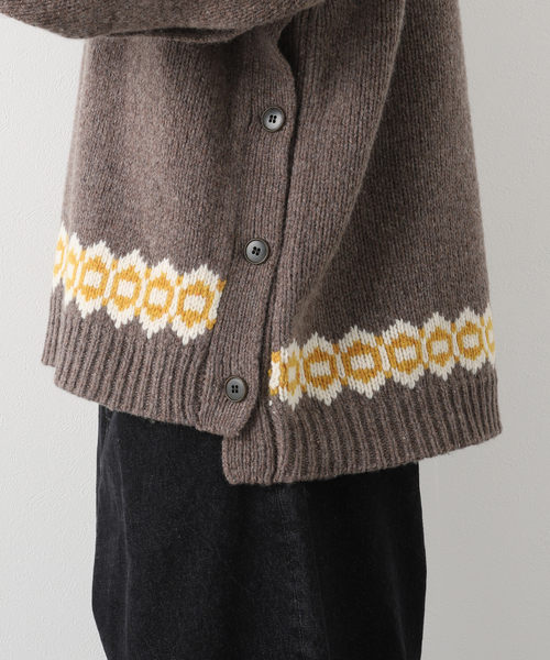 BAMBOO SHOOTS（バンブーシュート）の「【BAMBOO SHOOTS / バンブーシュート】HIKING NODIC SWEATER（ニット/セーター・メンズ・ブラウン/アイボリー・MEDIUM/LARGE）」の13枚目の写真