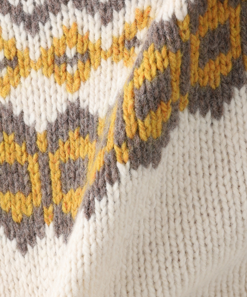 BAMBOO SHOOTS（バンブーシュート）の「【BAMBOO SHOOTS / バンブーシュート】HIKING NODIC SWEATER（ニット/セーター・メンズ・ブラウン/アイボリー・MEDIUM/LARGE）」の16枚目の写真