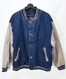 【ヴィンテージ古着】90's ROUTE 66 中綿入り デニムスタジャン ブルゾン