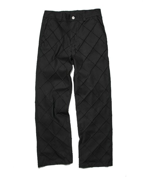 KIIT（キート）の「【KIIT】STUDIOUS 別注 PINTUCK TROUSERS（スラックス・メンズ・ブラック/インディゴブルー・1/2）」の2枚目の写真