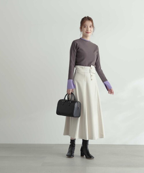 N.（N. Natural Beauty Basic）（エヌエヌナチュラルビューティーベーシック）の「【S Size Line】◆コルセットフレアスカート（スカート・レディース・モカ/グリーン/ナチュラル・SMALL/MEDIUM）」の22枚目の写真