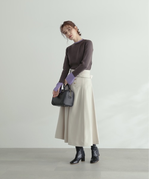 N.（N. Natural Beauty Basic）（エヌエヌナチュラルビューティーベーシック）の「【S Size Line】◆コルセットフレアスカート（スカート・レディース・モカ/グリーン/ナチュラル・SMALL/MEDIUM）」の10枚目の写真