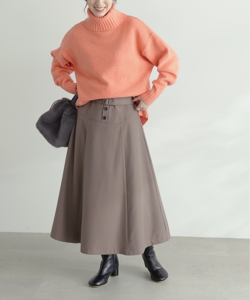 N.（N. Natural Beauty Basic）（エヌエヌナチュラルビューティーベーシック）の「【S Size Line】◆コルセットフレアスカート（スカート・レディース・モカ/グリーン/ナチュラル・SMALL/MEDIUM）」の4枚目の写真