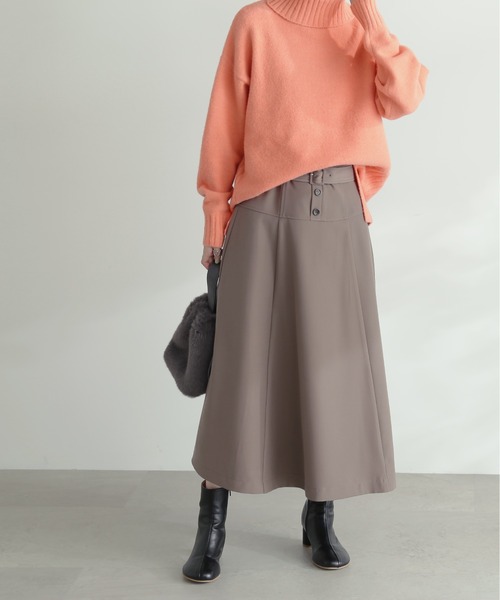 N.（N. Natural Beauty Basic）（エヌエヌナチュラルビューティーベーシック）の「【S Size Line】◆コルセットフレアスカート（スカート・レディース・モカ/グリーン/ナチュラル・SMALL/MEDIUM）」の7枚目の写真