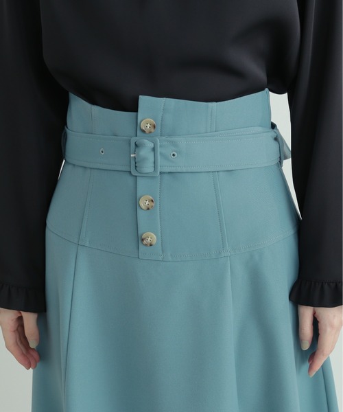 N.（N. Natural Beauty Basic）（エヌエヌナチュラルビューティーベーシック）の「【S Size Line】◆コルセットフレアスカート（スカート・レディース・モカ/グリーン/ナチュラル・SMALL/MEDIUM）」の18枚目の写真