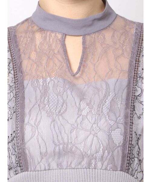 MERCURYDUO（マーキュリーデュオ）の「レースプリーツスイッチングドレス（ドレス・レディース・ブルー/アイボリー/ラベンダー・SMALL/MEDIUM）」の16枚目の写真