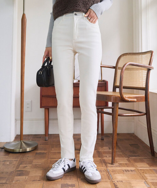 まるで穿く毛布！[ 裏起毛 ] 防風裏ファーデニムパンツ（デニムパンツ