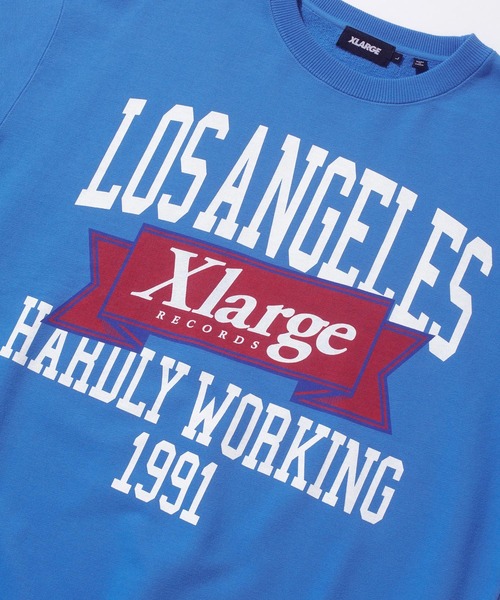 XLARGE（エクストララージ）の「XL RECORDS CREWNECK SWEAT（スウェット・メンズ・ブラック/ライトブルー/オフホワイト・S/M/L/XL）」の6枚目の写真