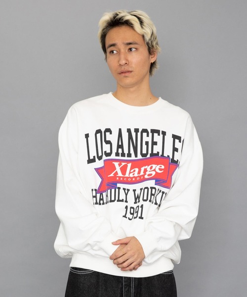 XLARGE（エクストララージ）の「XL RECORDS CREWNECK SWEAT（スウェット・メンズ・ブラック/ライトブルー/オフホワイト・S/M/L/XL）」の9枚目の写真