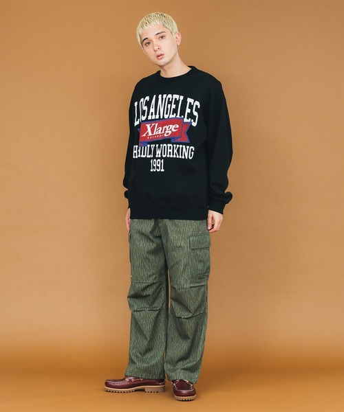 XLARGE（エクストララージ）の「XL RECORDS CREWNECK SWEAT（スウェット・メンズ・ブラック/ライトブルー/オフホワイト・S/M/L/XL）」の14枚目の写真
