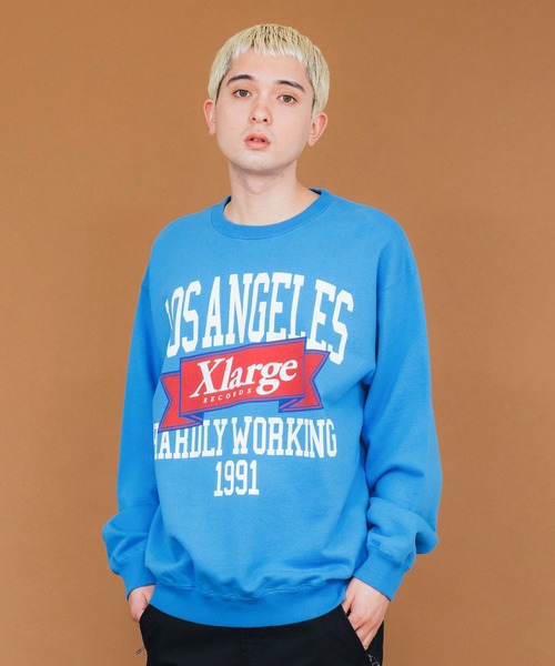 XLARGE（エクストララージ）の「XL RECORDS CREWNECK SWEAT（スウェット・メンズ・ブラック/ライトブルー/オフホワイト・S/M/L/XL）」の15枚目の写真