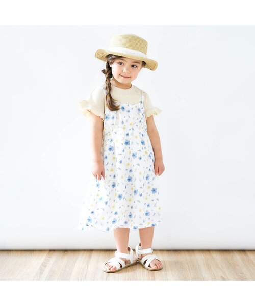 apres les cours(アプレレクール)の「リボンペーパーハット_UVカット(ハット・キッズ・ベージュ/アイボリー・54/48/52/50)」の8枚目の写真