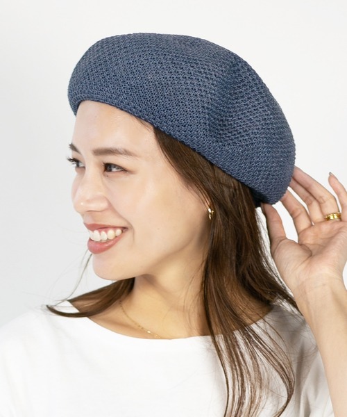 14+（イチヨンプラス）の「サーモベレー帽（ハンチング/ベレー帽・レディース・グレー/ブラック/ブルー/オレンジ/ベージュ/グリーン・FREE）」の5枚目の写真