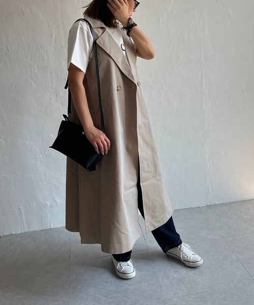 LBC(エルビーシー)の「シャンブレー3WAYトレンチコート(トレンチコート・レディース・ブルー/キャメル・M)」の11枚目の写真