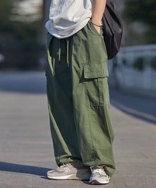 SETUP7（セットアップセブン）の「【SETUP7】ワイドルーズミリタリーカーゴパンツ KNF ※（カーゴパンツ・メンズ・カーキ/ブラック・L/M）」の6枚目の写真