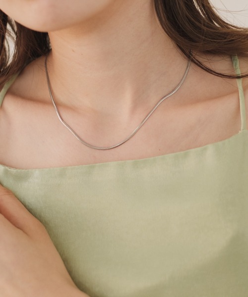 Kastane（カスタネ）の「【fiw.】スネークチェーンネックレス/サージカルステンレス（ネックレス・レディース・シルバー・FREE）」の3枚目の写真
